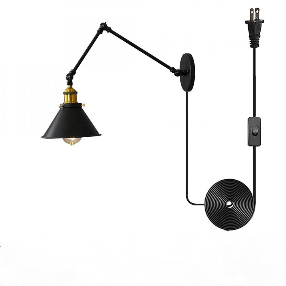 Vintage Plug In Cord Wall Lamp