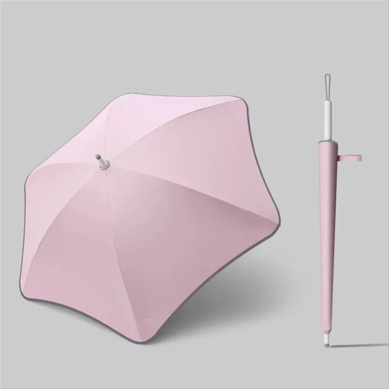 Long Flower Shaped Umbrella With Six Round Corners