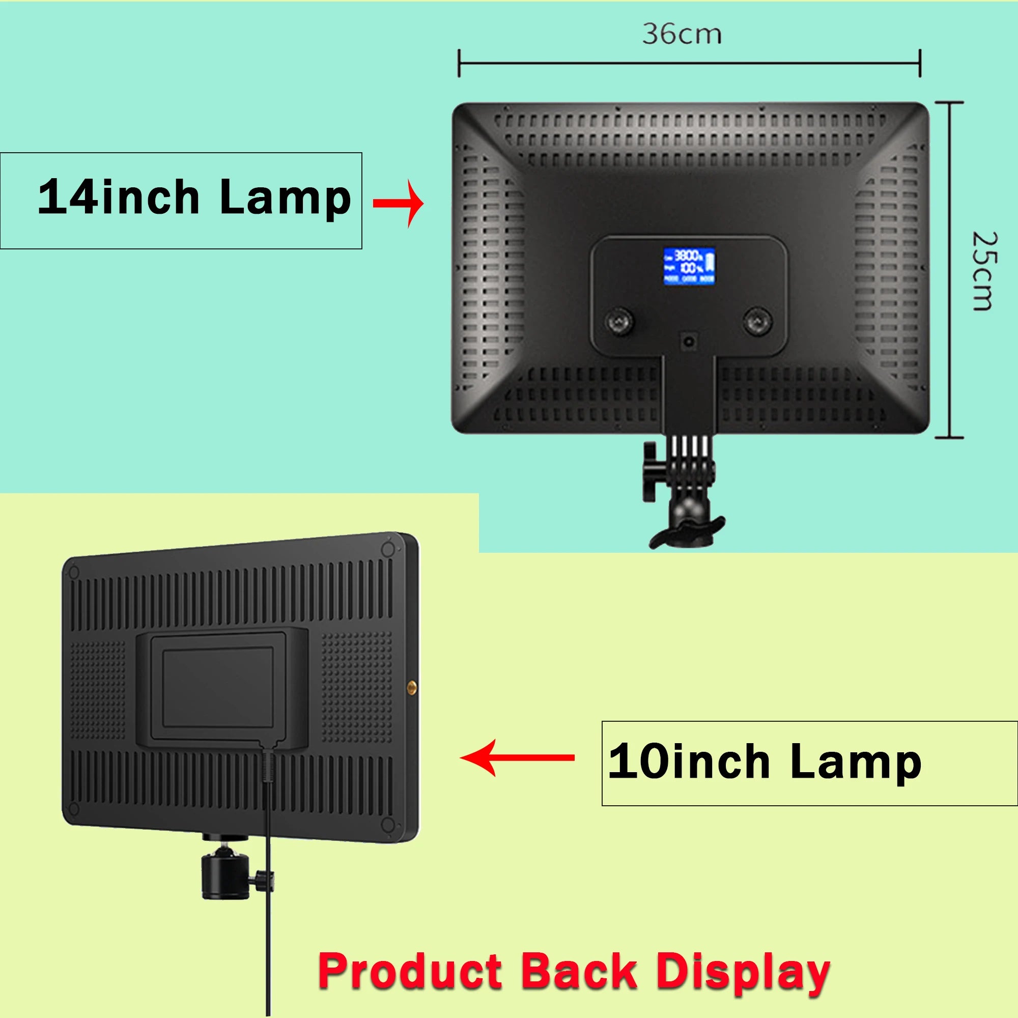 LED Dimmable Panel With Phone Clip Remote Control Lighting