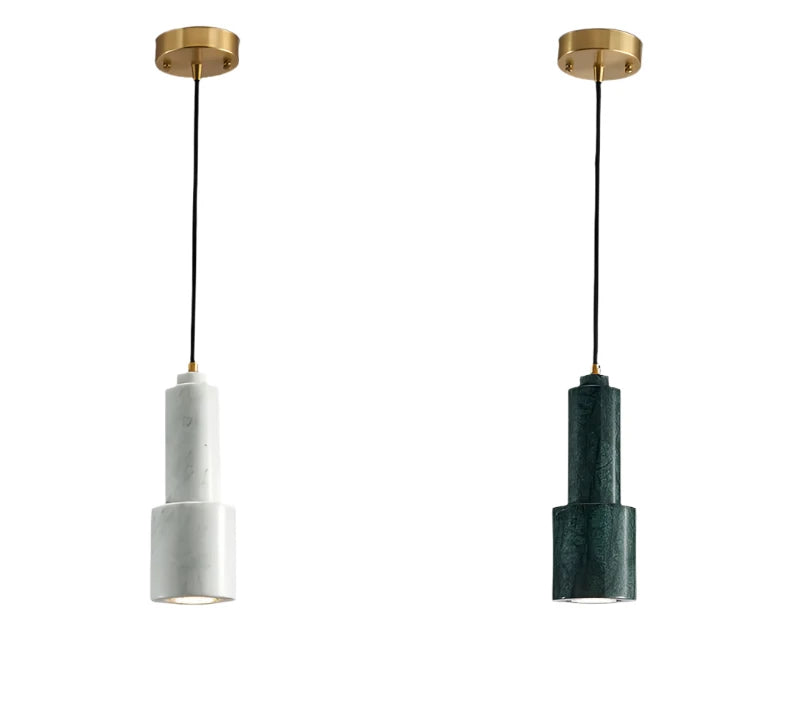 Nordic Chandelier  Modern Minimalist Marble Copper Lamp