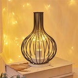 Hollow Out Wine Bottle Glass LED Lamp