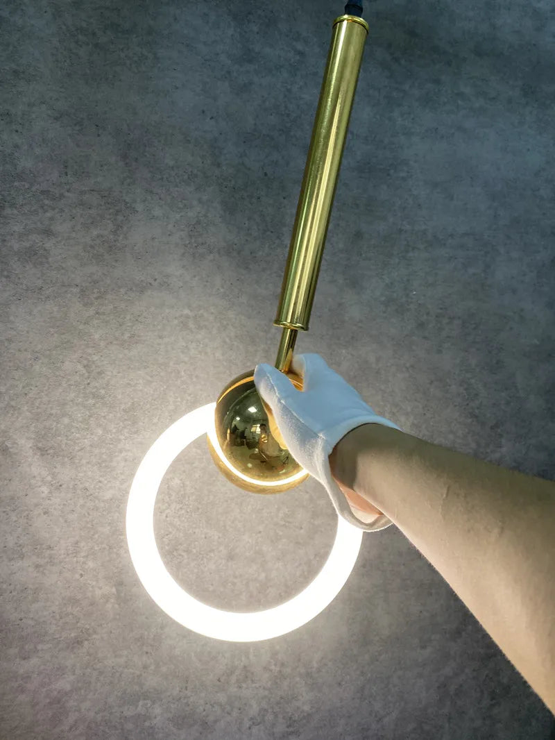 Modern LED Ring Pendant Lamp Nordic Golden Lighting