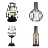 Hollow Out Wine Bottle Glass LED Lamp