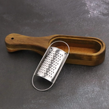 Stainless Steel Grater With Removable Wood Collector