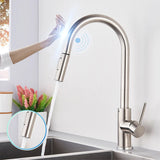 Smart Touch Pull Out Spray 360 Rotation Kitchen Faucet