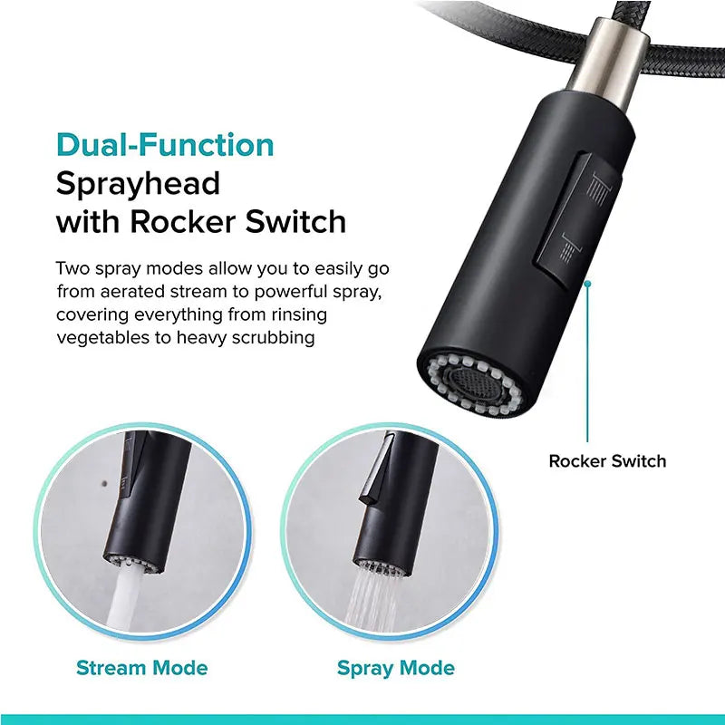 Smart Touch Pull Out Spray 360 Rotation Kitchen Faucet