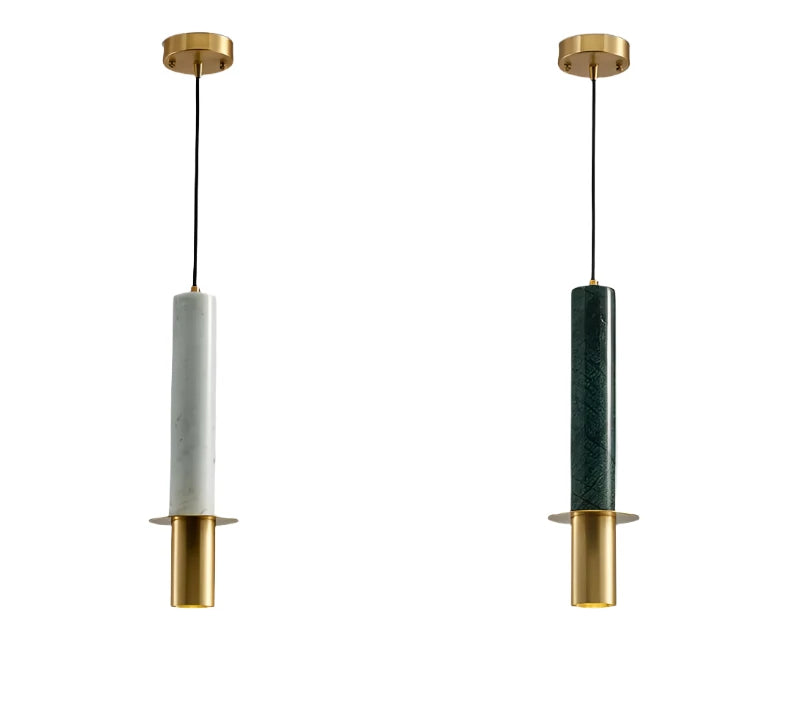 Nordic Chandelier  Modern Minimalist Marble Copper Lamp