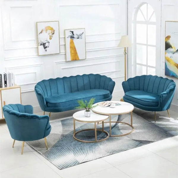 Nordic Modern Velvet Sofa Set for Beauty Salons