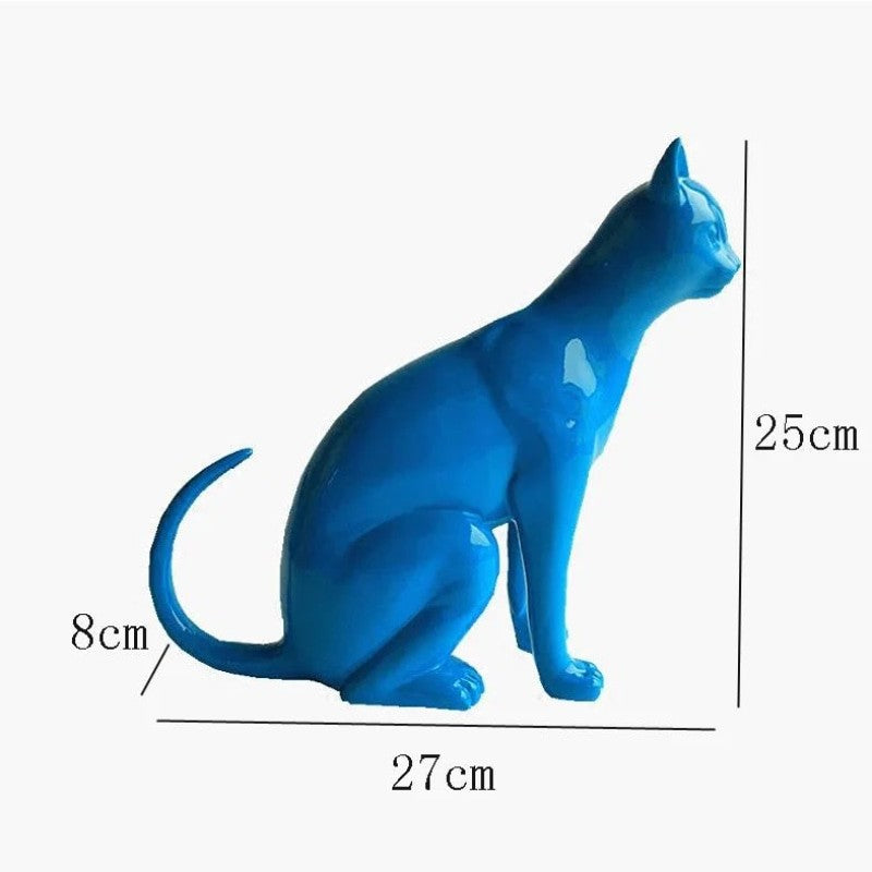 Modern Nordic Abstract Resin Cat Sculpture