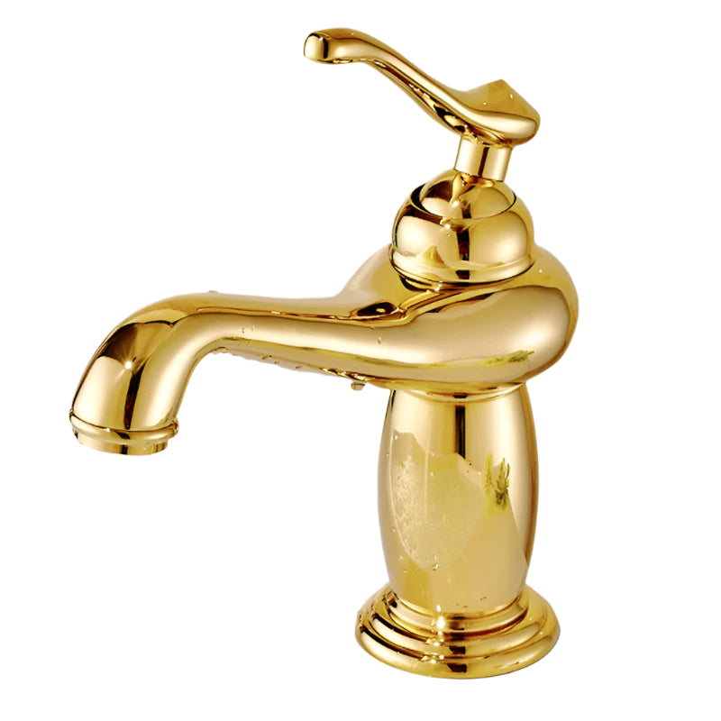 Gold Basin Finish Brass Tap Bathroom Faucet