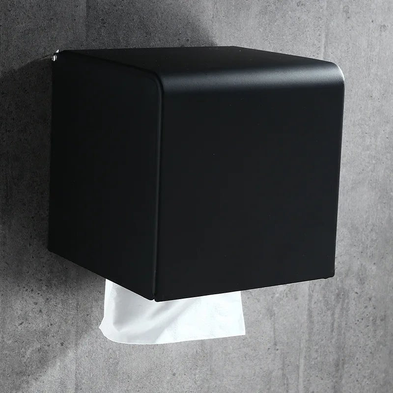Black Aluminum Toilet Paper Holder Roll Holder