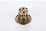 Antique Brass Pop-Up Sink Drain with Flip Top Stopper