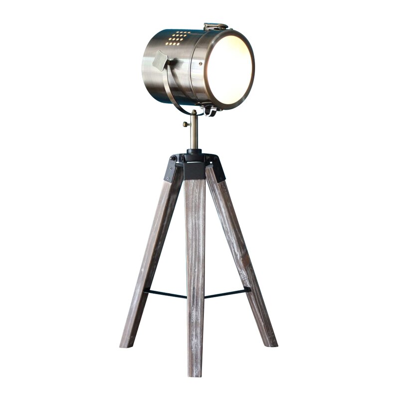 Retro Royal Wood Tripod Lamp