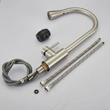 2 in 1 Spout Pull Out Single Handle Kitchen Sink Faucet