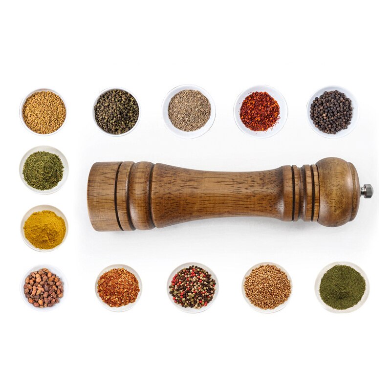 Wood Pepper and Salt Grinder Set