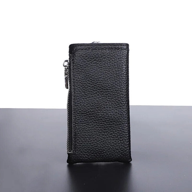 Leather Texture Closure Multifunction Key Wallet