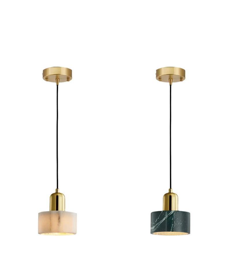 Nordic Chandelier  Modern Minimalist Marble Copper Lamp