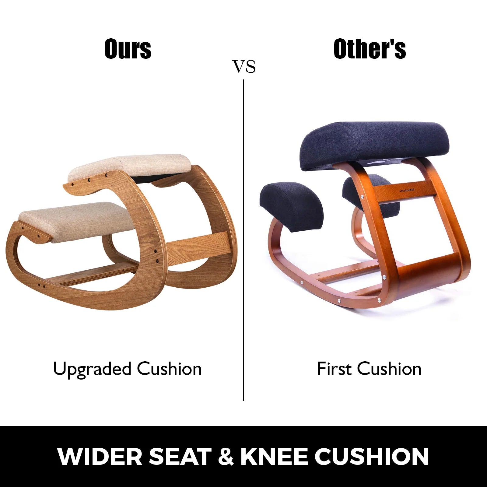 Ergonomic Wooden Kneeling Stool Posture Office Chair