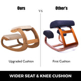 Ergonomic Wooden Kneeling Stool Posture Office Chair