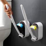 Toilet Bathroom Accessory Disposable Cleaner Brush with Handle