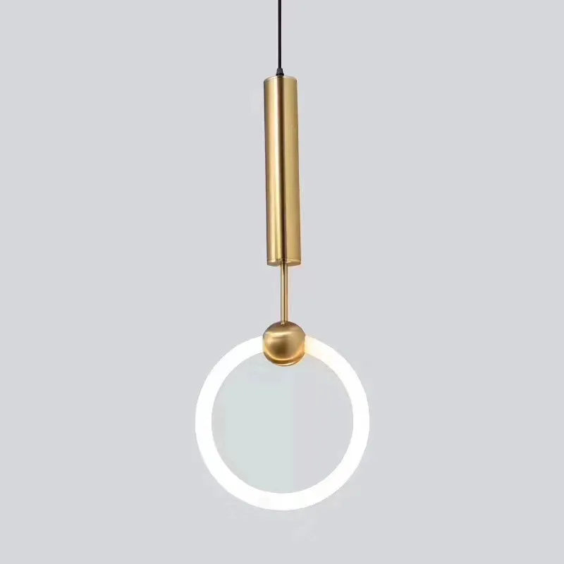 Modern LED Ring Pendant Lamp Nordic Golden Lighting