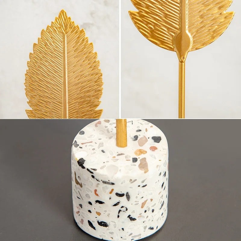 Nordic Gold Artisan Leaf Sculpture Decoration