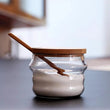 Glass Spice Storage Jar with Wooden Spoon