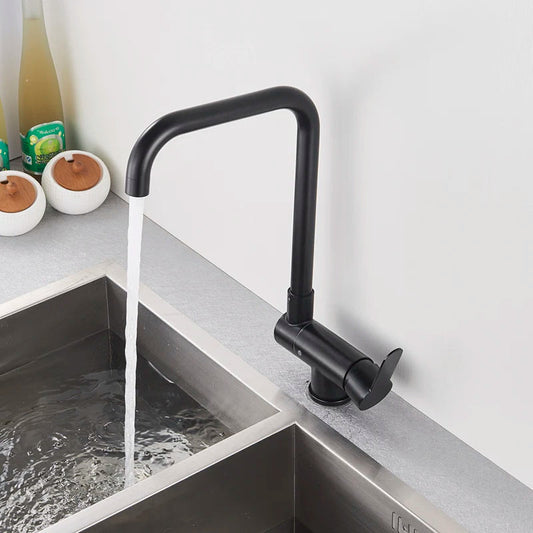 360° Rotation Folding Down Single Hole Sink Faucet