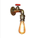 Iron Rust Water Pipe Vintage Wall Lamp