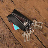 Leather Texture Closure Multifunction Key Wallet