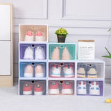 6pc/set Transparent Storage Shoe Box Dustproof Organizer