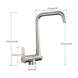 360° Rotation Folding Down Single Hole Sink Faucet