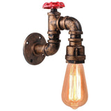 Iron Rust Water Pipe Vintage Wall Lamp