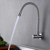 Wall Mounted Stream Sprayer Flexible Hose Kitchen Faucet