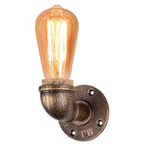 Iron Rust Water Pipe Vintage Wall Lamp