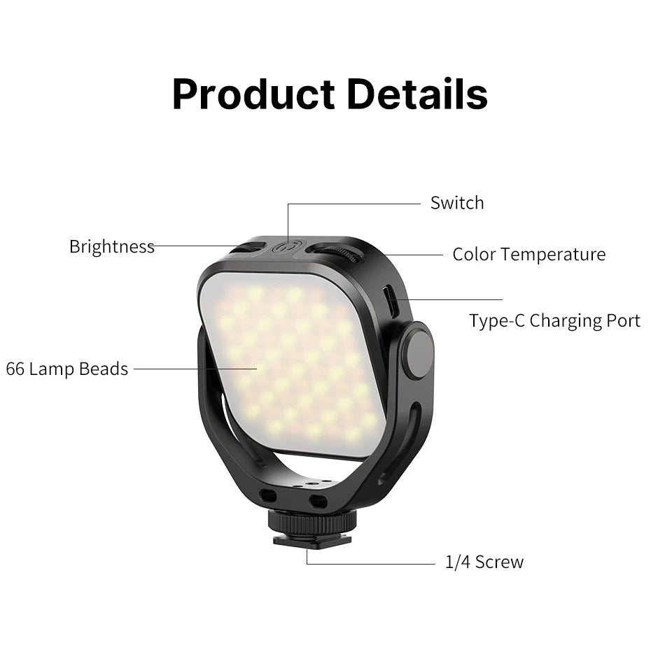 Adjustable LED 360 Rotation Rechargable Portable Fill Light