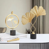 Nordic Gold Artisan Leaf Sculpture Decoration