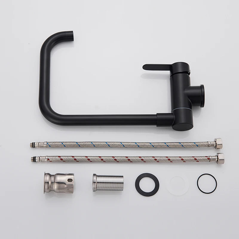360° Rotation Folding Down Single Hole Sink Faucet