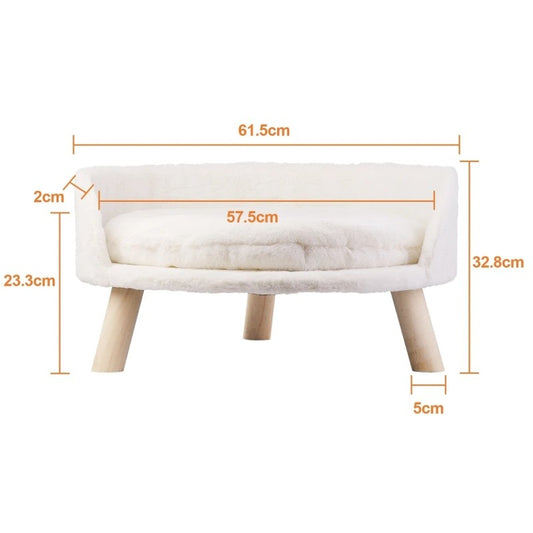 Pet Sofa Bed Raised Chair With Removable Cushion