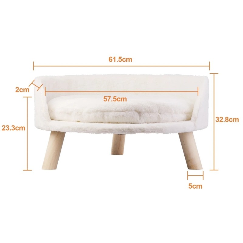 Pet Sofa Bed Raised Chair With Removable Cushion
