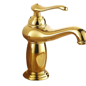 Gold Basin Finish Brass Tap Bathroom Faucet