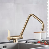 360° Rotation Folding Down Single Hole Sink Faucet