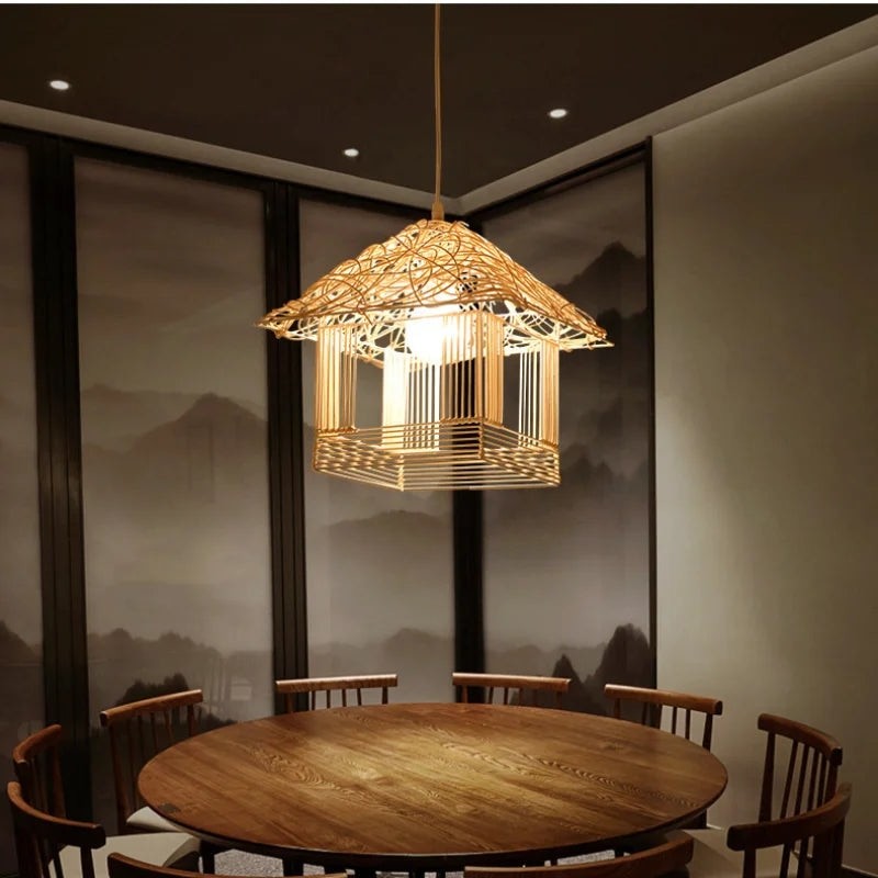 Rattan Straw Multi Style Pendant Lamp