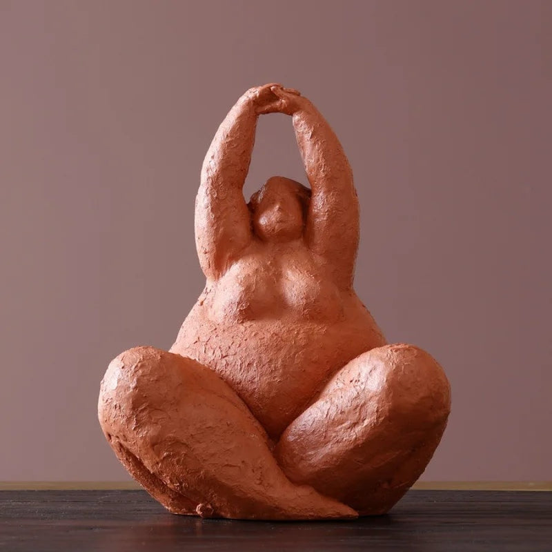 Slender Woman Resin Statue Modern Yoga Decorative Figure