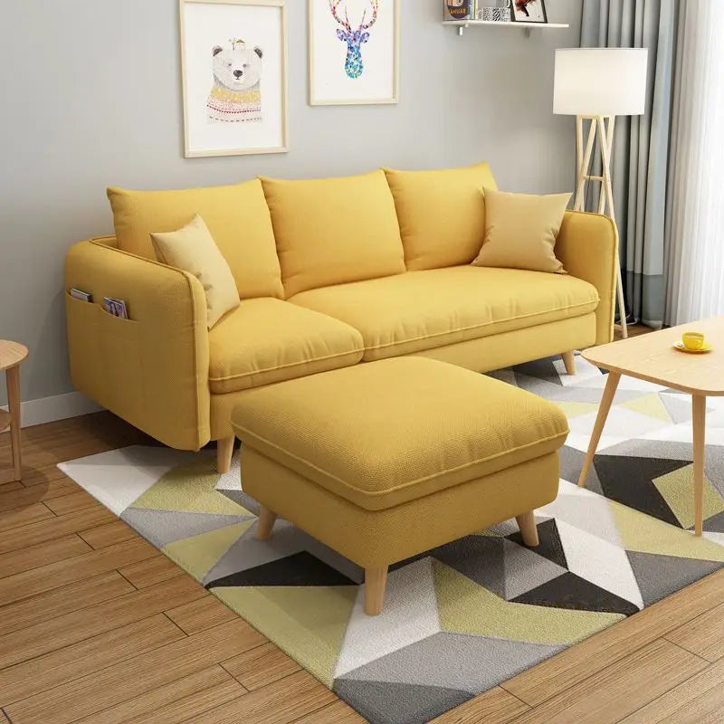 Nordic Minimalist Living Room with Washable Sofa Set