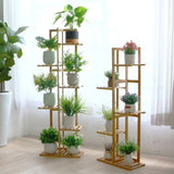 5 to 6 Tier Bamboo Shelf for Flower Pots