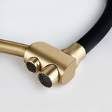 Pull Out Double Handle Single Hole Kitchen Faucet