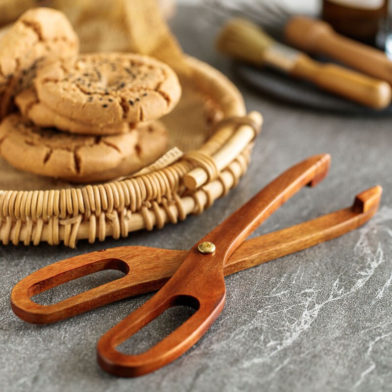 Bamboo Tongs And Scissors Kitchen Tools