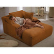 Oversized Corduroy Chaise Lounge Chair with Pillows