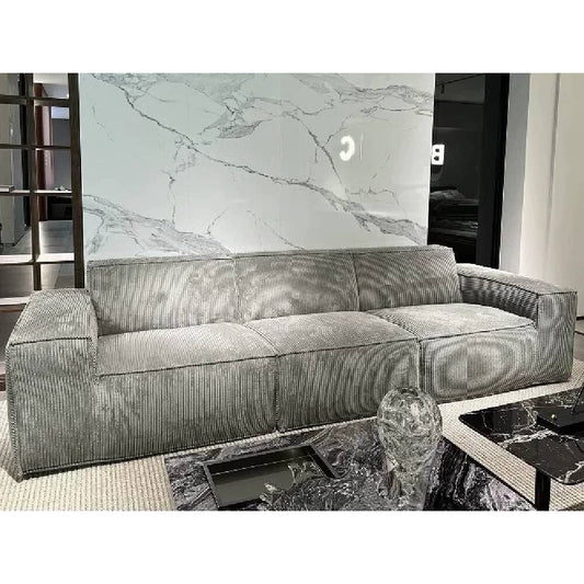 Vacuum Grey Compressed Corduroy Sofa